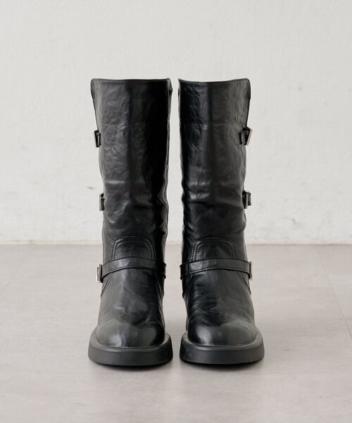 mystic(ミスティック)の「サイドベルトミドルブーツ(ブーツ・レディース・ブラック/ベージュ・SMALL/MEDIUM/LARGE)」の11枚目の写真