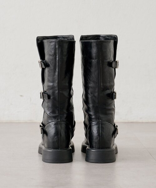 mystic(ミスティック)の「サイドベルトミドルブーツ(ブーツ・レディース・ブラック/ベージュ・SMALL/MEDIUM/LARGE)」の13枚目の写真