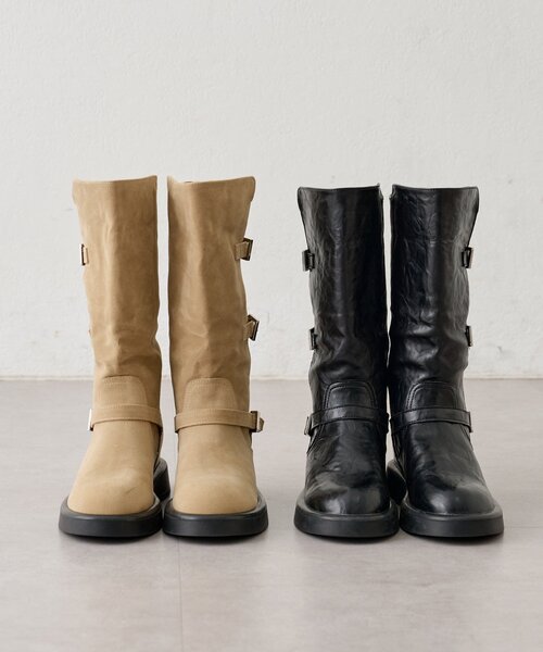 mystic(ミスティック)の「サイドベルトミドルブーツ(ブーツ・レディース・ブラック/ベージュ・SMALL/MEDIUM/LARGE)」の19枚目の写真