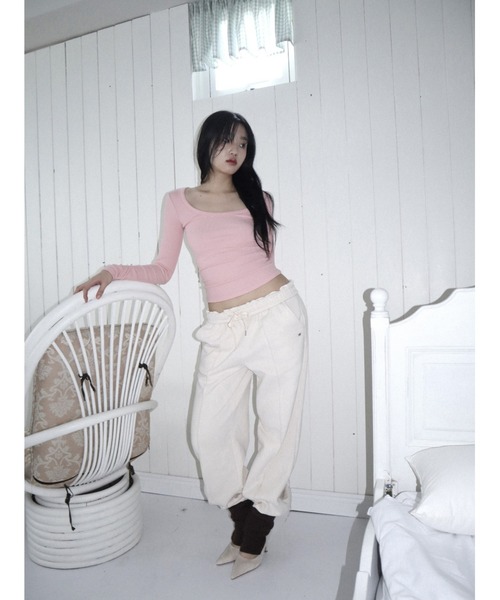 CladdA（クラタ）の「essential basic t（Tシャツ/カットソー・レディース・コーラルピンク・FREE）」の14枚目の写真