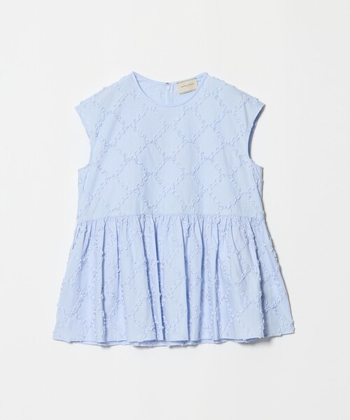 UNITED ARROWS(ユナイテッドアローズ)の「エンブロイダリー フリル フレンチスリーブ ブラウス(シャツ/ブラウス・レディース・ブラック/ライトブルー/ホワイト・FREE)」の3枚目の写真