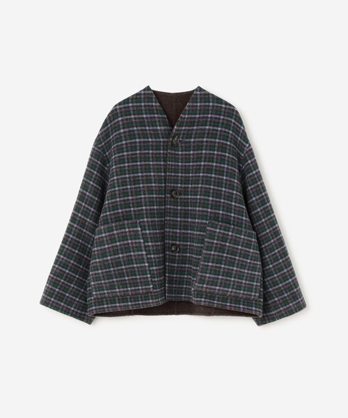 LE GLAZIK(ルグラジック)の「LE GLAZIK | ウールリバー ジャケット WOMEN(ノーカラージャケット・レディース・ブルー系その他5/ブルー系その他/ベージュ系その他・36)」の8枚目の写真
