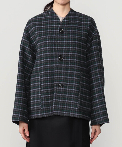 LE GLAZIK(ルグラジック)の「LE GLAZIK | ウールリバー ジャケット WOMEN(ノーカラージャケット・レディース・ブルー系その他5/ブルー系その他/ベージュ系その他・36)」の19枚目の写真