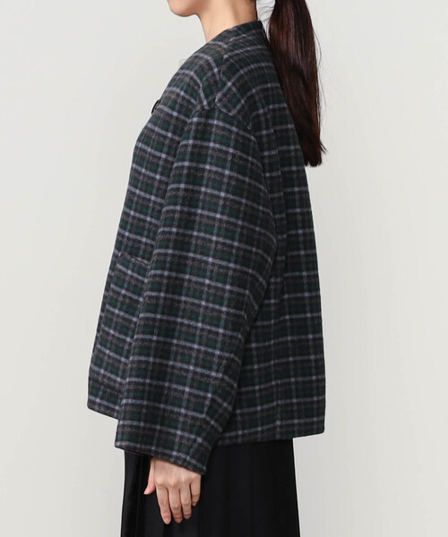 LE GLAZIK(ルグラジック)の「LE GLAZIK | ウールリバー ジャケット WOMEN(ノーカラージャケット・レディース・ブルー系その他5/ブルー系その他/ベージュ系その他・36)」の20枚目の写真