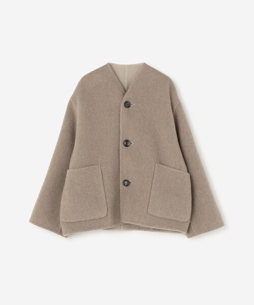 LE GLAZIK(ルグラジック)の「LE GLAZIK | ウールリバー ジャケット WOMEN(ノーカラージャケット・レディース・ブルー系その他5/ブルー系その他/ベージュ系その他・36)」の5枚目の写真