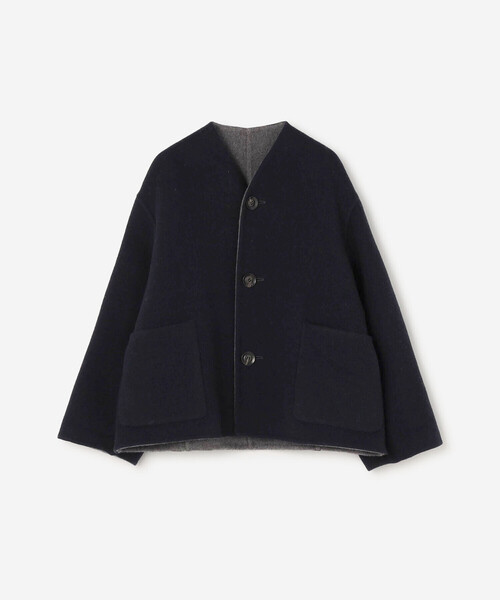 LE GLAZIK(ルグラジック)の「LE GLAZIK | ウールリバー ジャケット WOMEN(ノーカラージャケット・レディース・ブルー系その他5/ブルー系その他/ベージュ系その他・36)」の6枚目の写真