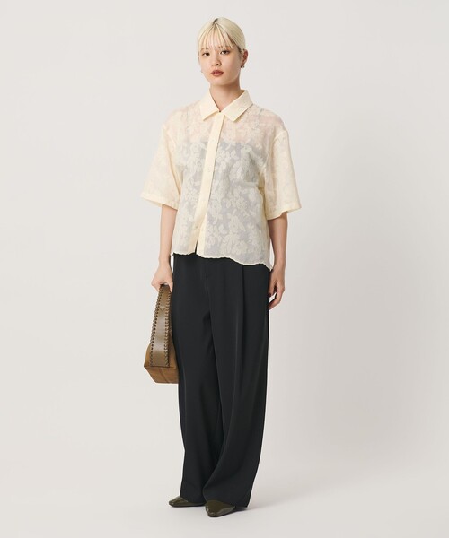 BEAUTY&YOUTH UNITED ARROWS(ビューティーアンドユースユナイテッドアローズ)の「セルロースポリエステル クロスステッチ シャツ ウォッシャブル(シャツ/ブラウス・レディース・オフホワイト/ブラック/シャーベット・FREE)」の20枚目の写真