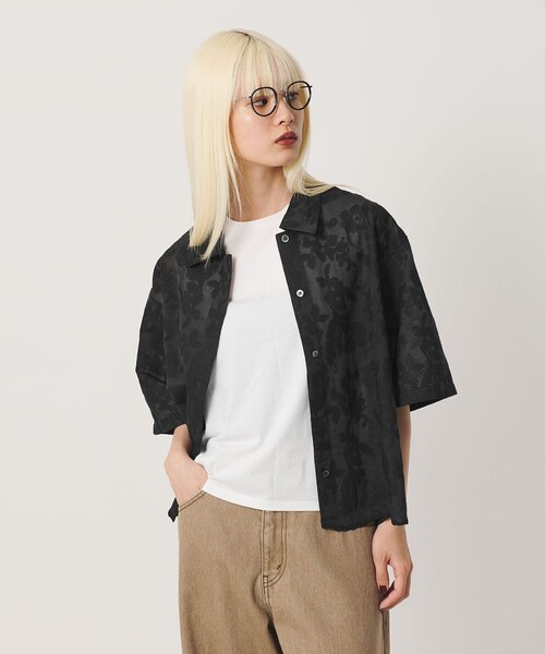 BEAUTY&YOUTH UNITED ARROWS(ビューティーアンドユースユナイテッドアローズ)の「セルロースポリエステル クロスステッチ シャツ ウォッシャブル(シャツ/ブラウス・レディース・オフホワイト/ブラック/シャーベット・FREE)」の21枚目の写真