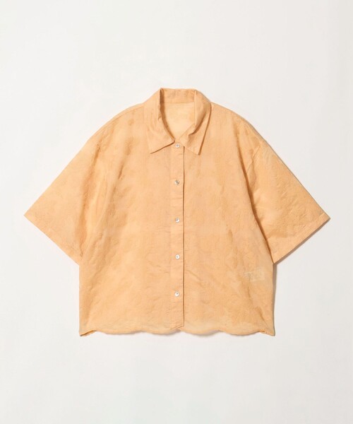 BEAUTY&YOUTH UNITED ARROWS(ビューティーアンドユースユナイテッドアローズ)の「セルロースポリエステル クロスステッチ シャツ ウォッシャブル(シャツ/ブラウス・レディース・オフホワイト/ブラック/シャーベット・FREE)」の4枚目の写真
