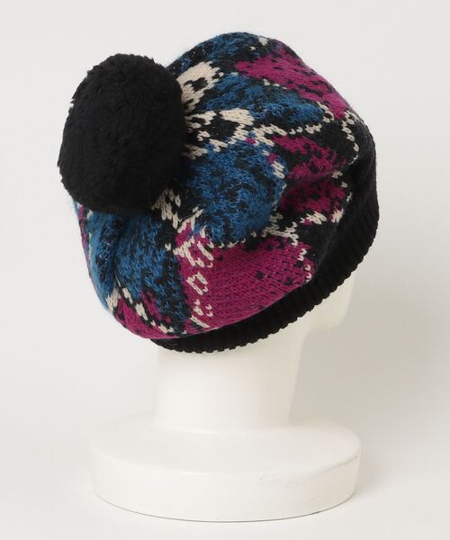 POMPOM ARGYLE KNIT BERET（ハンチング/ベレー帽）｜Vivienne Westwood