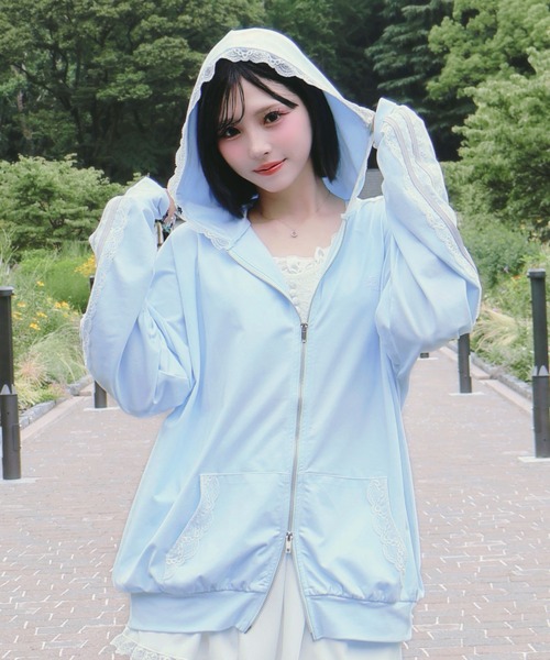パーカー（ブルー・ネイビー/青色系・レース）ファッション通販 - ZOZOTOWN