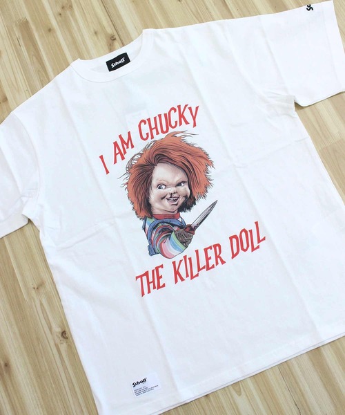 Schott(ショット)の「CHUCKY THE KILLER DOLL T-SHIRT(Tシャツ/カットソー・メンズ・ブラック/ホワイト・L/XXL/XL/M)」の5枚目の写真