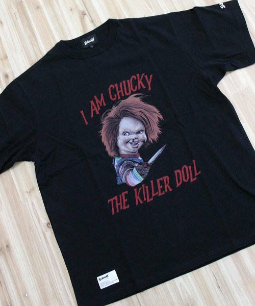 Schott(ショット)の「CHUCKY THE KILLER DOLL T-SHIRT(Tシャツ/カットソー・メンズ・ブラック/ホワイト・L/XXL/XL/M)」の8枚目の写真