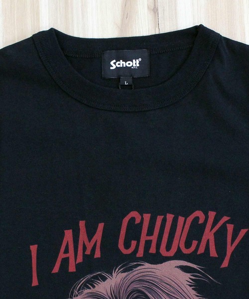 Schott(ショット)の「CHUCKY THE KILLER DOLL T-SHIRT(Tシャツ/カットソー・メンズ・ブラック/ホワイト・L/XXL/XL/M)」の9枚目の写真