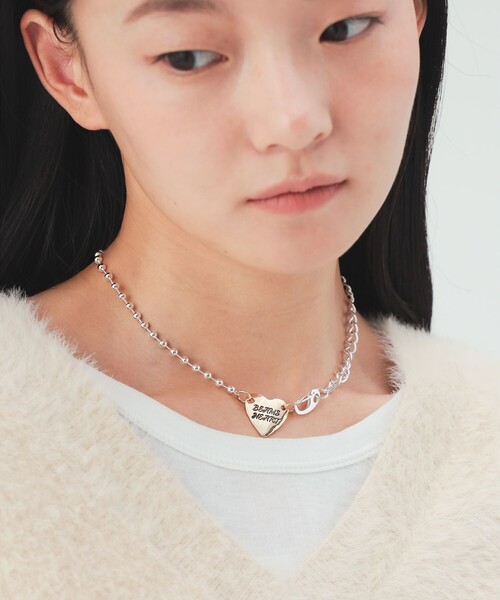BEAMS HEART（ビームスハート）の「ハート ロゴ ネックレス（ネックレス・レディース・ゴールド/その他/シルバー・ONE SIZE）」の3枚目の写真