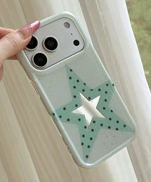 MEMECLE（メメクル）の「【 MEMECLE / メメクル 】スターコア　ドットフレームスマホケース（スマホケース/カバー）」