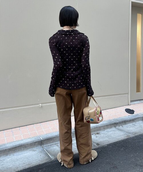 CIAOPANIC(チャオパニック)の「ぽこぽこポップコーンスキッパーシャツ(シャツ/ブラウス・レディース・ブラウン系その他/ブラック系その他/ブラウン/イエロー/グリーン/ブルー/ブラック/ベージュ/レッド/ブラウン系その他2/ブラック系その他2・ONE SIZE)」の14枚目の写真