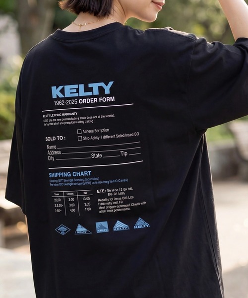 KELTY(ケルティ)の「【KELTY】≪別注≫Back Print vintage archive classical LOGO crewneck Tee Colorful Print(Tシャツ/カットソー・レディース・ホワイト/ブラック/グレー/ピンク・S/L/XS/M)」の3枚目の写真