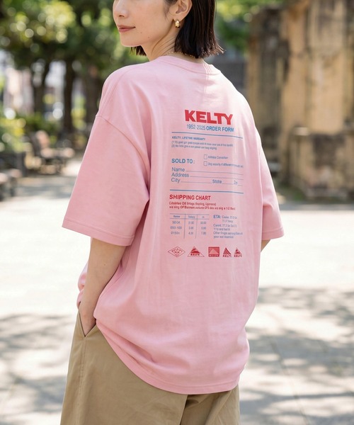 KELTY(ケルティ)の「【KELTY】≪別注≫Back Print vintage archive classical LOGO crewneck Tee Colorful Print(Tシャツ/カットソー・レディース・ホワイト/ブラック/グレー/ピンク・S/L/XS/M)」の15枚目の写真