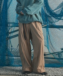 《UNISEX》Fibrillated Nylon Prime-Wide Belted Garden Pants/フィブリルナイロンプライムワイドベルテッドガーデンパンツ【MAISON SPECIAL/メゾンスペシャル】