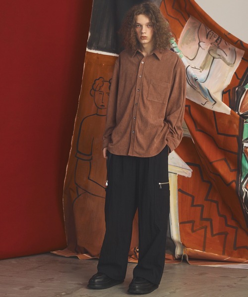 MAISON SPECIAL(メゾンスペシャル)の「《UNISEX》Fibrillated Nylon Prime-Wide Belted Garden Pants/フィブリルナイロンプライムワイドベルテッドガーデンパンツ【MAISON SPECIAL/メゾンスペシャル】(その他パンツ・メンズ・ブラック/グレイッシュベージュ/ターコイズブルー・2/1/0)」の12枚目の写真