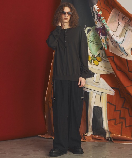 MAISON SPECIAL(メゾンスペシャル)の「《UNISEX》Fibrillated Nylon Prime-Wide Belted Garden Pants/フィブリルナイロンプライムワイドベルテッドガーデンパンツ【MAISON SPECIAL/メゾンスペシャル】(その他パンツ・メンズ・ブラック/グレイッシュベージュ/ターコイズブルー・2/1/0)」の11枚目の写真