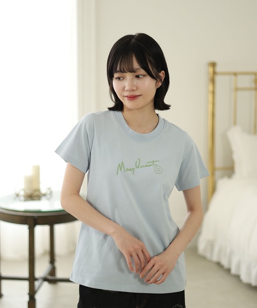 MARY QUANT(マリークワント)の「チェーンステッチ Tシャツ(Tシャツ/カットソー・レディース・ブルー/ピンク/ホワイト/ブラック・M)」の3枚目の写真