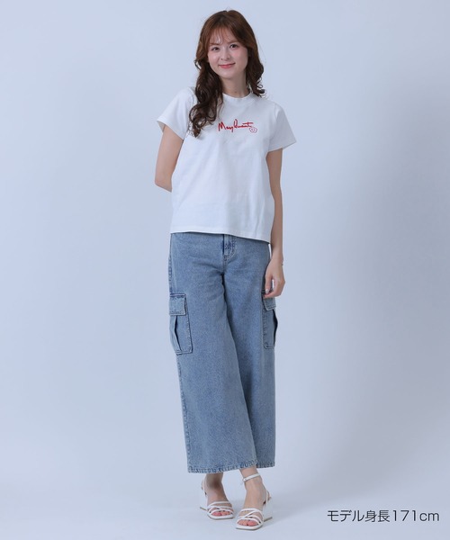 MARY QUANT(マリークワント)の「チェーンステッチ Tシャツ(Tシャツ/カットソー・レディース・ブルー/ピンク/ホワイト/ブラック・M)」の21枚目の写真