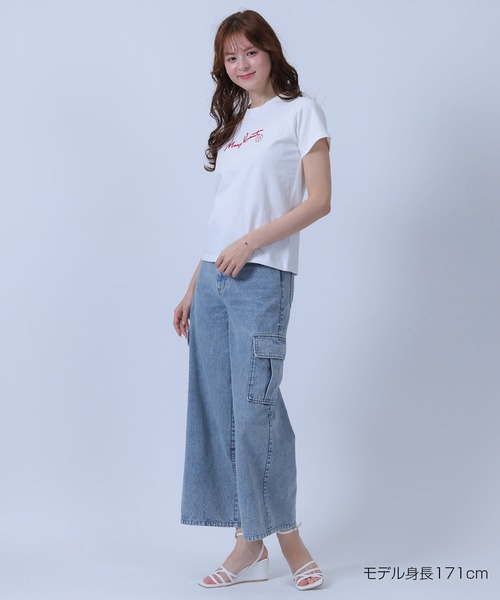 MARY QUANT(マリークワント)の「チェーンステッチ Tシャツ(Tシャツ/カットソー・レディース・ブルー/ピンク/ホワイト/ブラック・M)」の10枚目の写真