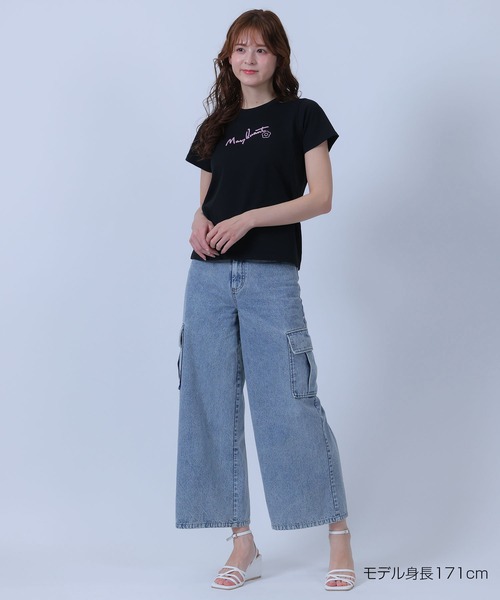 MARY QUANT(マリークワント)の「チェーンステッチ Tシャツ(Tシャツ/カットソー・レディース・ブルー/ピンク/ホワイト/ブラック・M)」の14枚目の写真