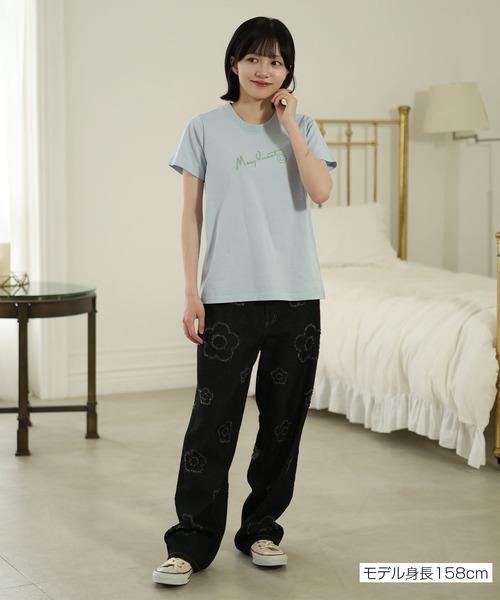 MARY QUANT(マリークワント)の「チェーンステッチ Tシャツ(Tシャツ/カットソー・レディース・ブルー/ピンク/ホワイト/ブラック・M)」の6枚目の写真