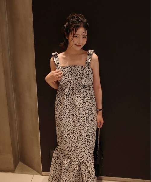 LE'RURE（リルアー）の「Jacquard ribbon tiered onepiece（ワンピース・レディース・ブラウン/ブラック・TALL/MEDIUM/SMALL）」の3枚目の写真