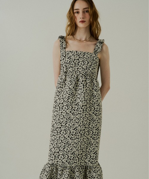 LE'RURE（リルアー）の「Jacquard ribbon tiered onepiece（ワンピース・レディース・ブラウン/ブラック・TALL/MEDIUM/SMALL）」の13枚目の写真