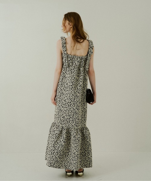 LE'RURE（リルアー）の「Jacquard ribbon tiered onepiece（ワンピース・レディース・ブラウン/ブラック・TALL/MEDIUM/SMALL）」の15枚目の写真