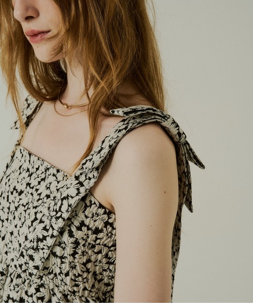 LE'RURE（リルアー）の「Jacquard ribbon tiered onepiece（ワンピース・レディース・ブラウン/ブラック・TALL/MEDIUM/SMALL）」の17枚目の写真