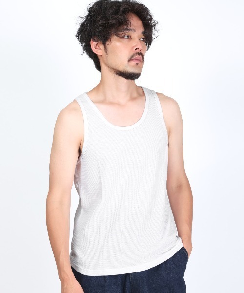 LUXSTYLE(ラグスタイル)の「サーマルタンクトップ(タンクトップ・メンズ・ピンク/グレー/ホワイト・M/XL)」の9枚目の写真