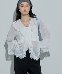 【Noka】バーティカルフリルブラウス《WEB限定》