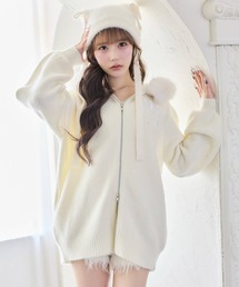 セール】*Sheer Slit Sleeve プルオーバー（ニット/セーター