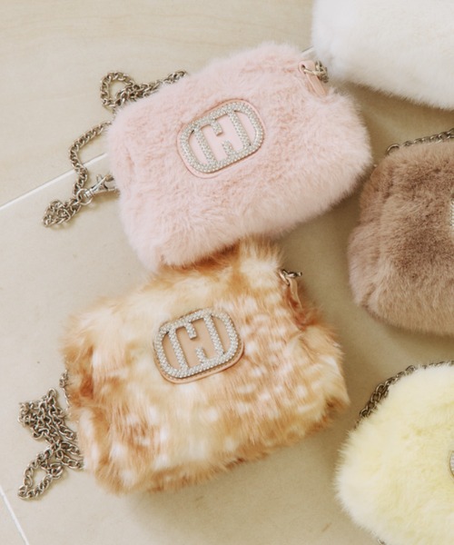 JILL by JILL STUART（ジルバイジルスチュアート）の「Wink J フェイクファーポシェット（ショルダーバッグ・レディース・ホワイト/イエロー/モカ/ピンク/ベージュ系その他・FREE）」の5枚目の写真