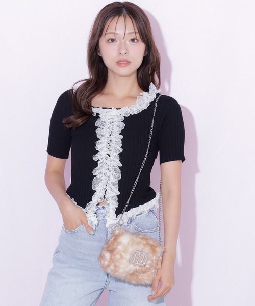 JILL by JILL STUART（ジルバイジルスチュアート）の「Wink J フェイクファーポシェット（ショルダーバッグ・レディース・ホワイト/イエロー/モカ/ピンク/ベージュ系その他・FREE）」の7枚目の写真