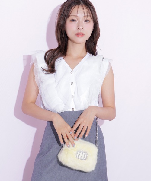 JILL by JILL STUART（ジルバイジルスチュアート）の「Wink J フェイクファーポシェット（ショルダーバッグ・レディース・ホワイト/イエロー/モカ/ピンク/ベージュ系その他・FREE）」の22枚目の写真
