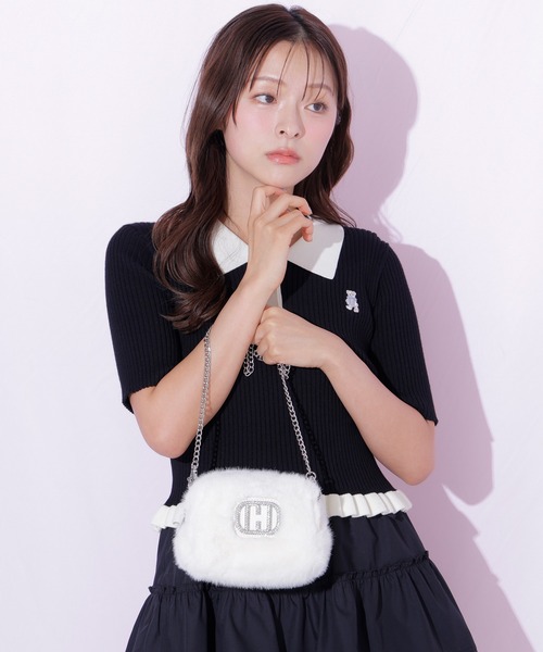 JILL by JILL STUART（ジルバイジルスチュアート）の「Wink J フェイクファーポシェット（ショルダーバッグ・レディース・ホワイト/イエロー/モカ/ピンク/ベージュ系その他・FREE）」の19枚目の写真