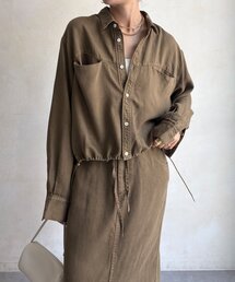 【セットアップ可能】リヨセルドロストシャツ