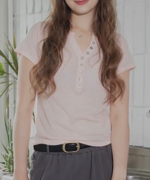 JUMELLE | VネックボタンTシャツ(Tシャツ/カットソー)