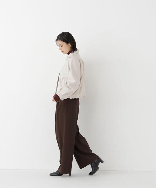 NATURAL BEAUTY BASIC（ナチュラルビューティーベーシック）の「ステンカラーブルゾン（ブルゾン・レディース・ブラウン/グレー/オフホワイト・FREE）」の7枚目の写真