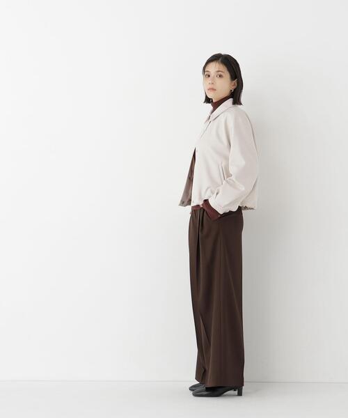 NATURAL BEAUTY BASIC（ナチュラルビューティーベーシック）の「ステンカラーブルゾン（ブルゾン・レディース・ブラウン/グレー/オフホワイト・FREE）」の9枚目の写真