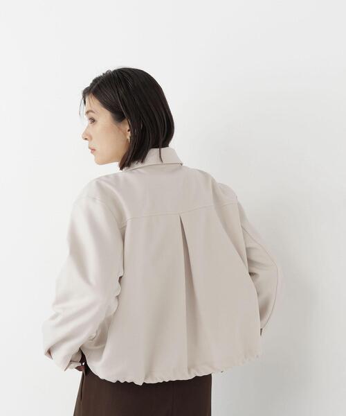 NATURAL BEAUTY BASIC（ナチュラルビューティーベーシック）の「ステンカラーブルゾン（ブルゾン・レディース・ブラウン/グレー/オフホワイト・FREE）」の10枚目の写真