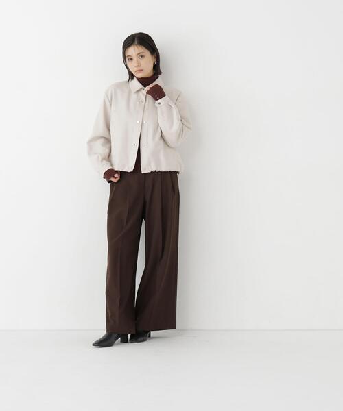 NATURAL BEAUTY BASIC（ナチュラルビューティーベーシック）の「ステンカラーブルゾン（ブルゾン・レディース・ブラウン/グレー/オフホワイト・FREE）」の11枚目の写真