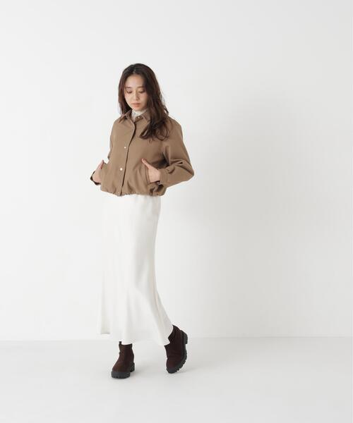 NATURAL BEAUTY BASIC（ナチュラルビューティーベーシック）の「ステンカラーブルゾン（ブルゾン・レディース・ブラウン/グレー/オフホワイト・FREE）」の20枚目の写真