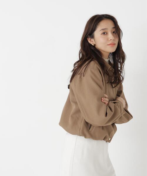 NATURAL BEAUTY BASIC（ナチュラルビューティーベーシック）の「ステンカラーブルゾン（ブルゾン・レディース・ブラウン/グレー/オフホワイト・FREE）」の21枚目の写真